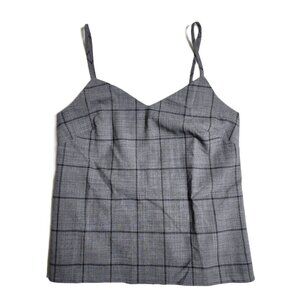 Banana Republic Womens Gray Wool Plaid Tailored Spaghetti Strap Camisole SizeXXS
